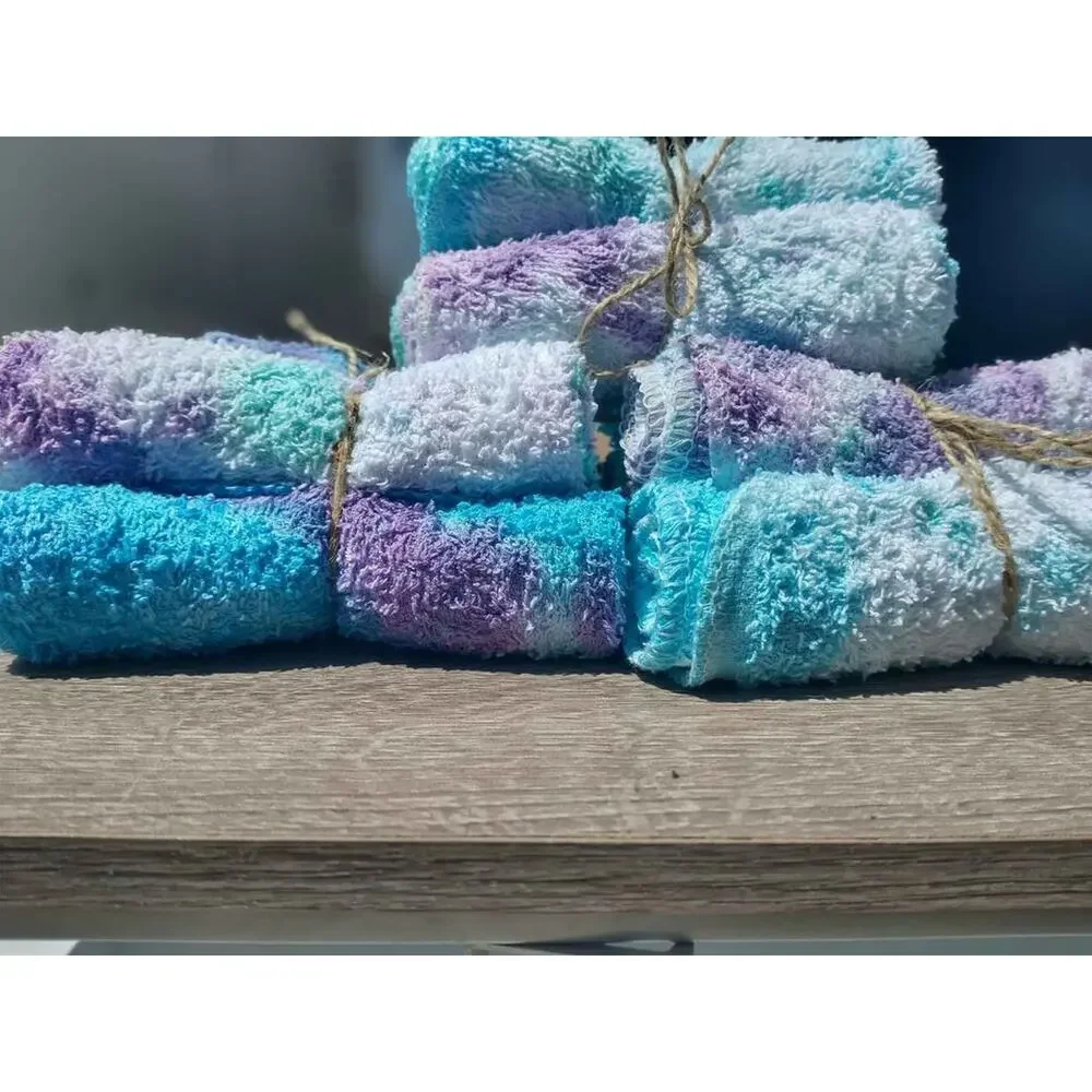 Tie Tye Dye Washcloths Set Of 3 Mixed Hand Dyed By Me